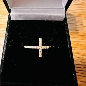 14k Gold Cross Ring